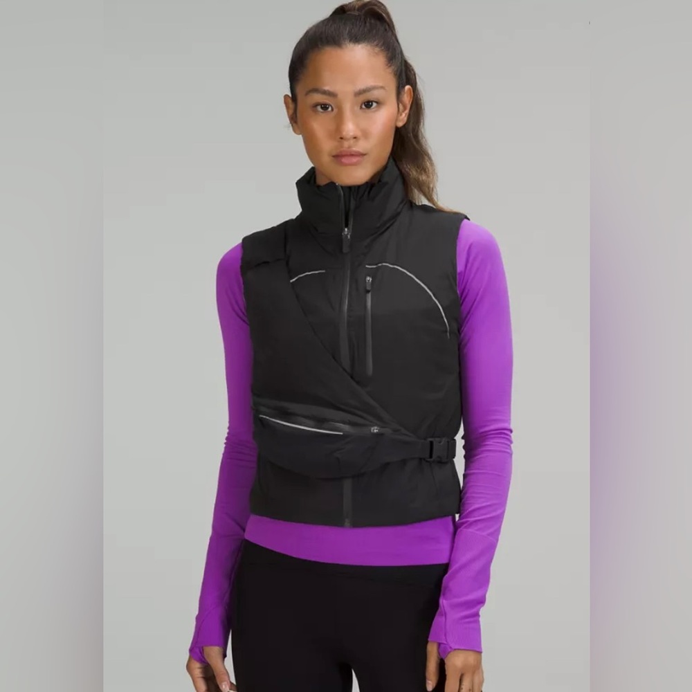 Lululemon Storage Insulated Running Vest, Black, Size 8 - NWT